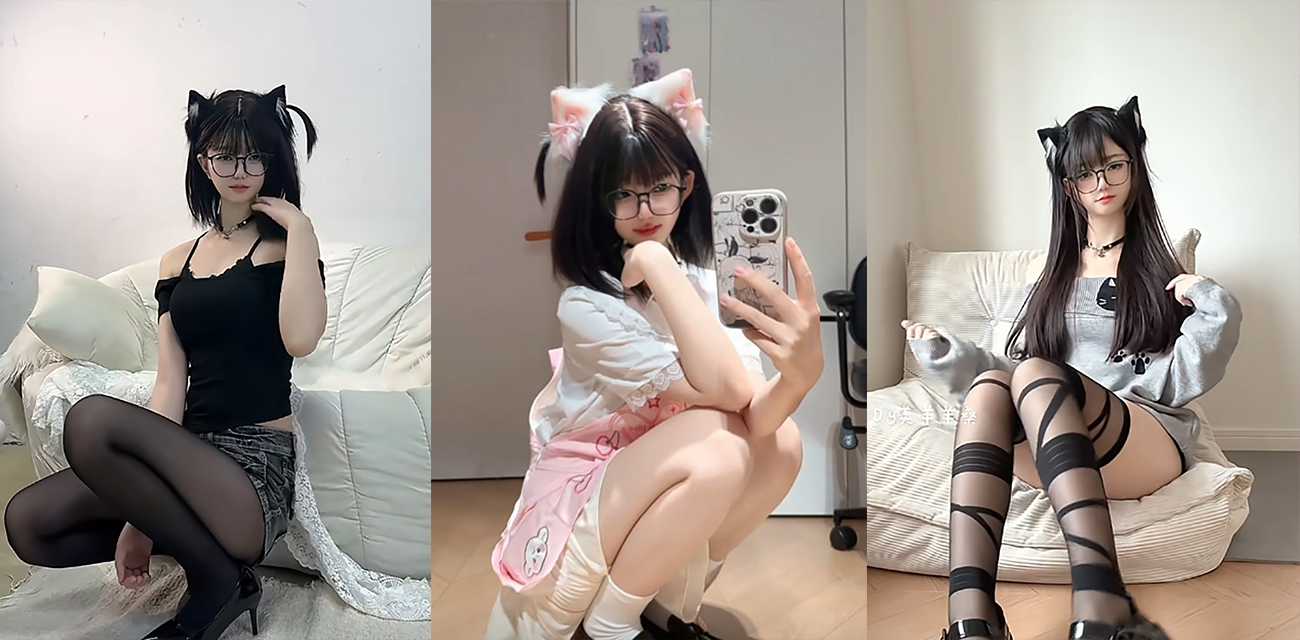 抖音50W粉丝少女网红【不想早起】私人定制合集视频流出，穿各种JK制服配丝袜撅臀揉奶上演极致诱惑